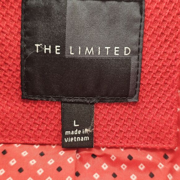 The Limited Red Blazer Women's Large Suit Jacket One Button Fully Lined Classic - Picture 3 of 7